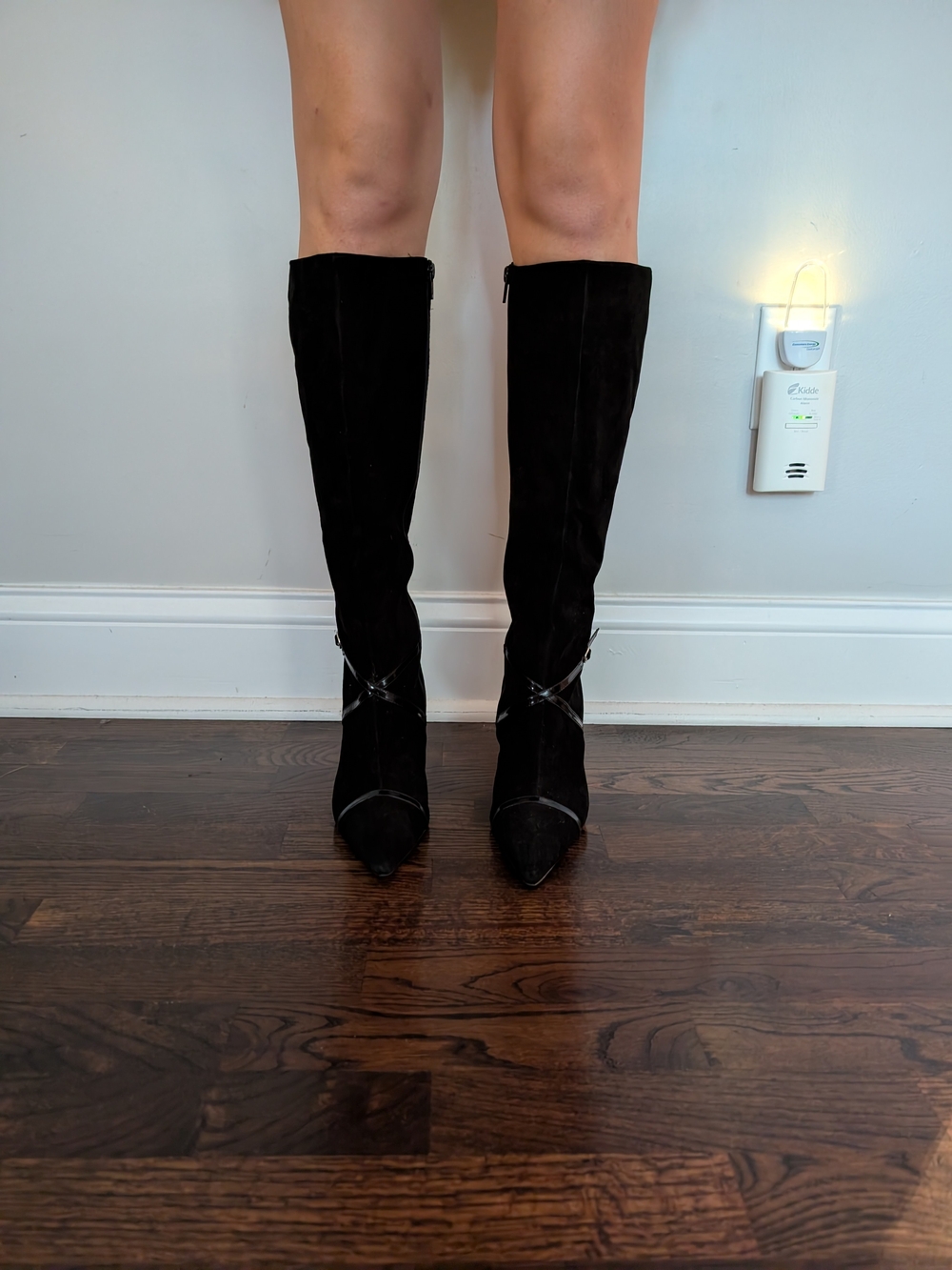 BCBGirls Black Knee-High Pointed Toe Heeled Boots